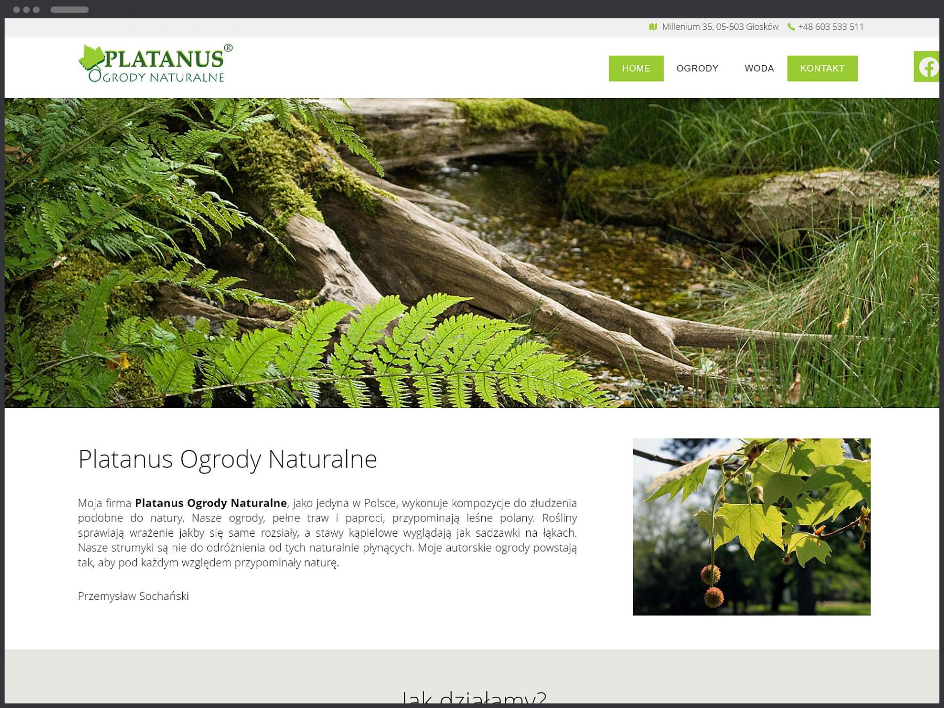 Strona internetowa architekta ogrodów - Ogrody Naturalne