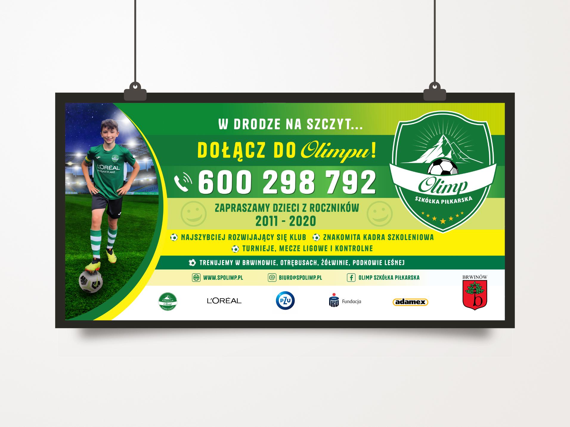 Baner 100x200 - Szkółka Piłkarska Olimp