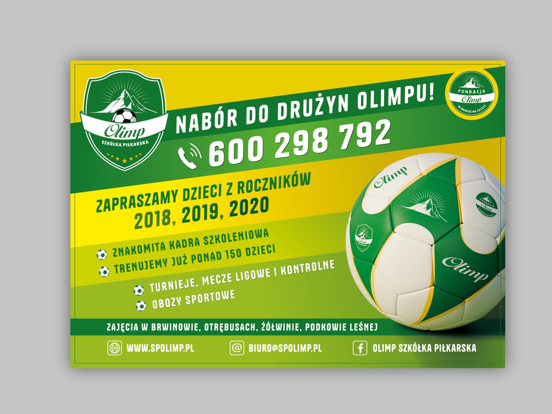 Baner internetowy - Szkółka Piłkarska Olimp