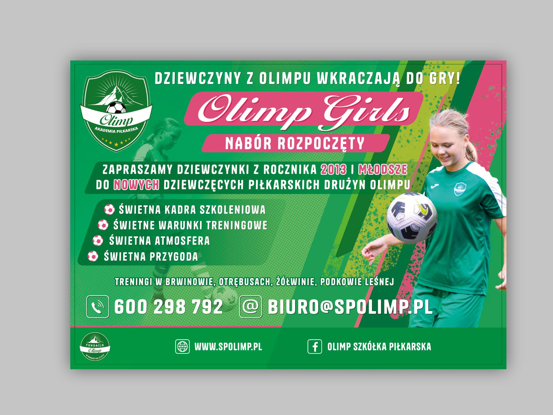 Baner internetowy - Akademia Piłkarska Olimp
